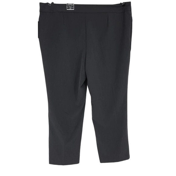 Avenue Straight Leg Dress Pants Gray Pull On Tummy Control High Rise 26 Tall - Picture 3 of 9